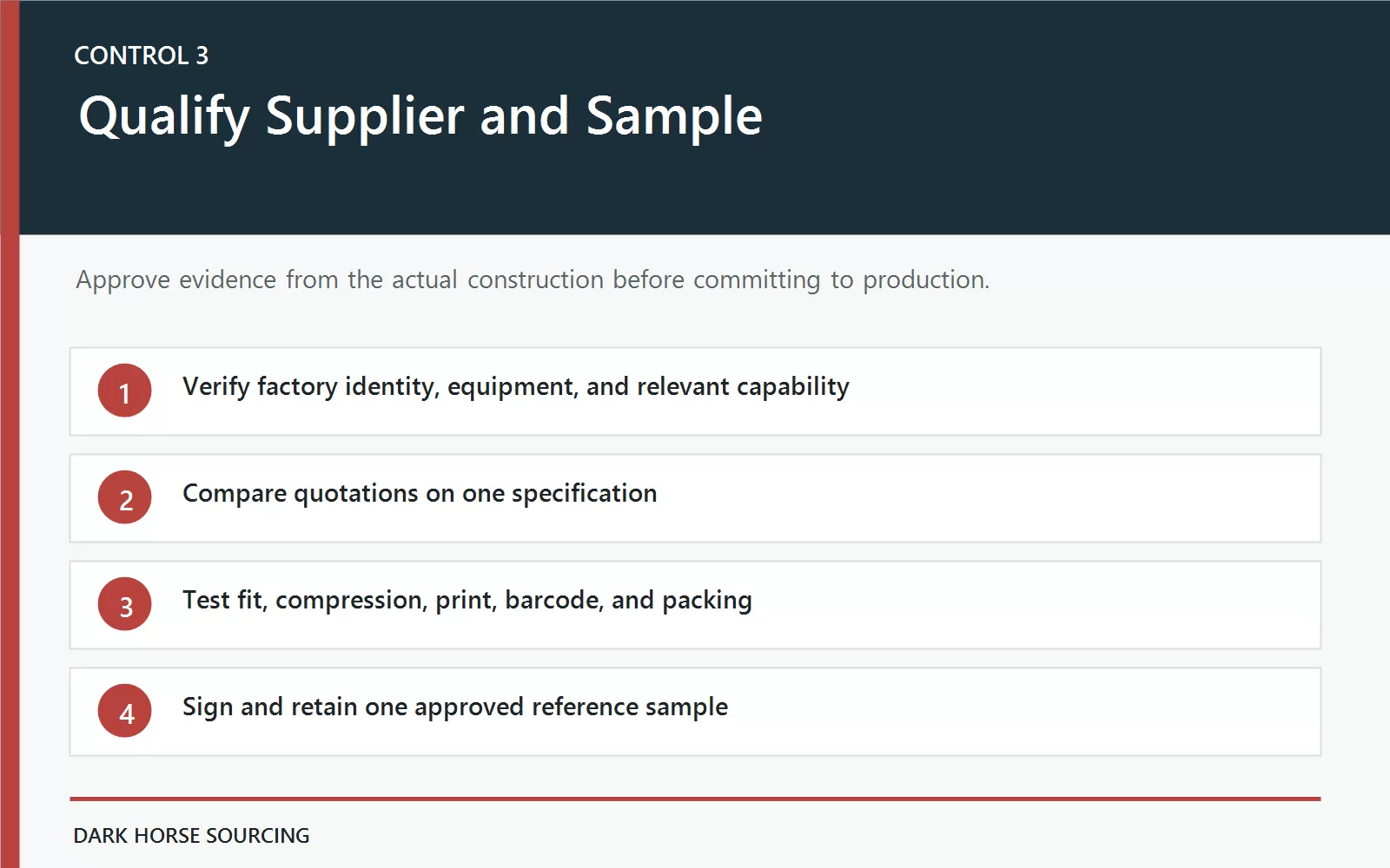 Supplier sample and production packaging model comparison for a 3PL