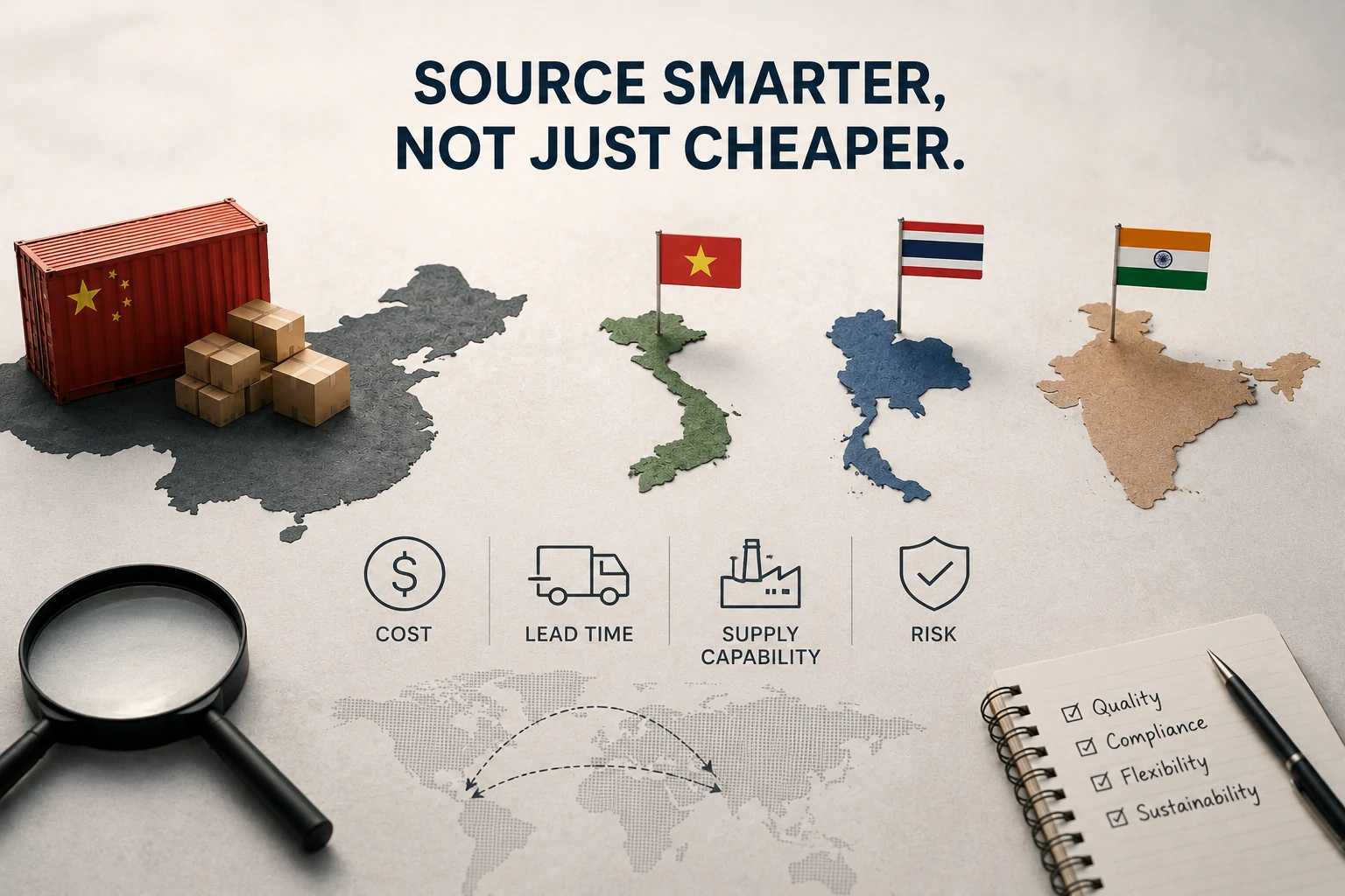 Before You Move Your Orders Out of China: What Vietnam, Thailand and India Sourcing Actually Looks Like